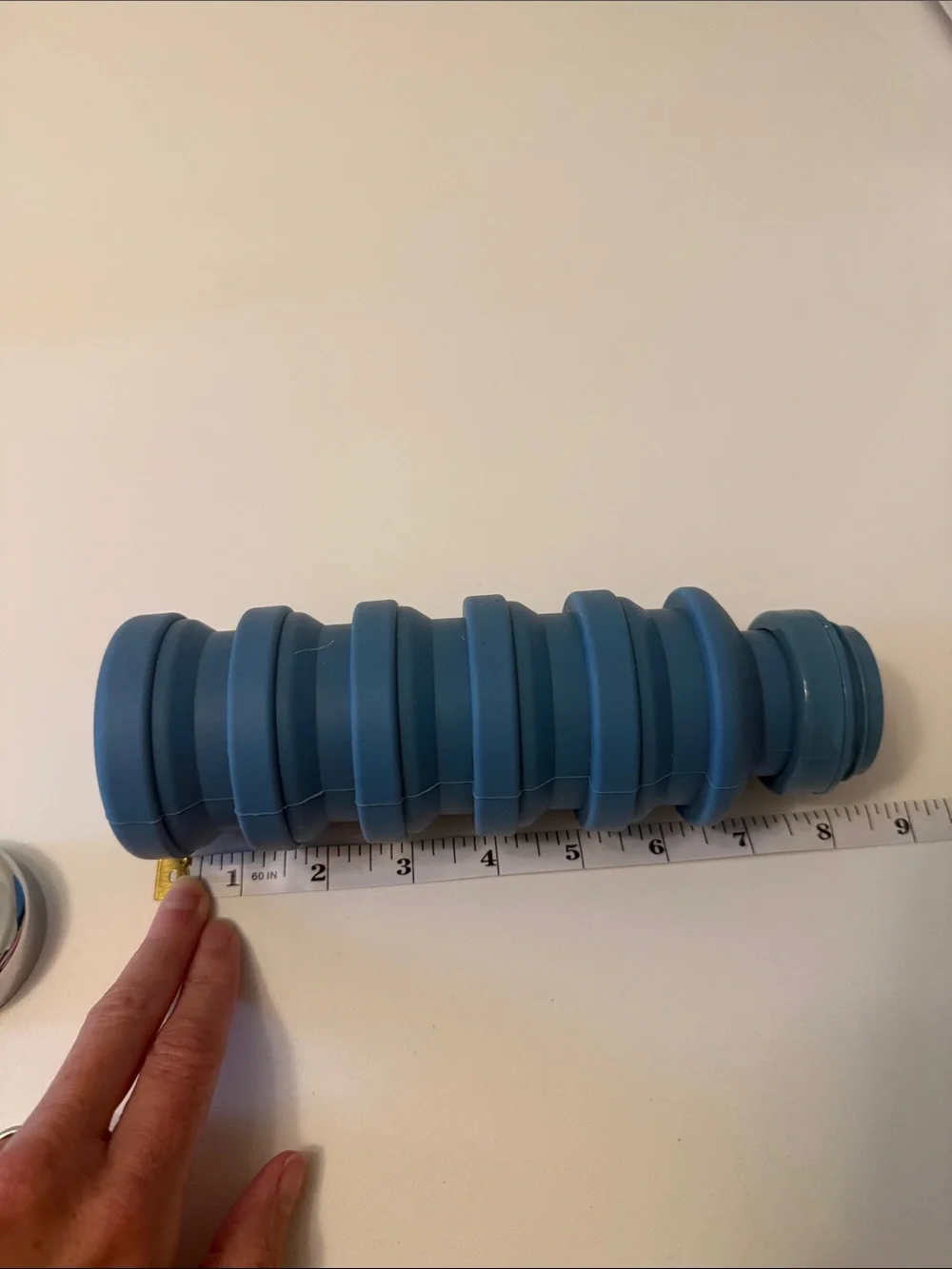 Joie Blue Collapsible Silicone Bottle with Carabiner
